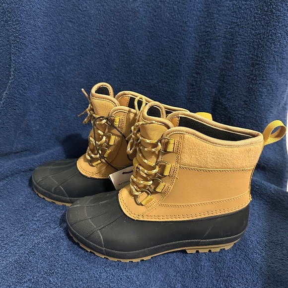 Women’s Tiffy Duck Boots-Tan/Black Size 6 - Picture 3 of 5